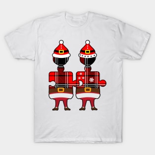 Loving couple - Santa Claus puzzle - Merry Christmas T-Shirt